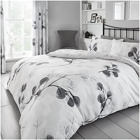 GC GAVENO CAVAILIA Luxury Floral Super King Size Duvet Set Blue Bedding, Easy Care Birds Print Polycotton Reversible Quilt Sets