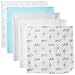 BON BEBE Baby Best Friends Assorted 5 Pack Receiving Blankets, Neutral, Newborn