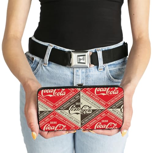 The Coca-Cola Company Wallet, Hinged, Drink Coca Cola Delicious Refreshing Diamond Block Red Brown, Vegan Leather3