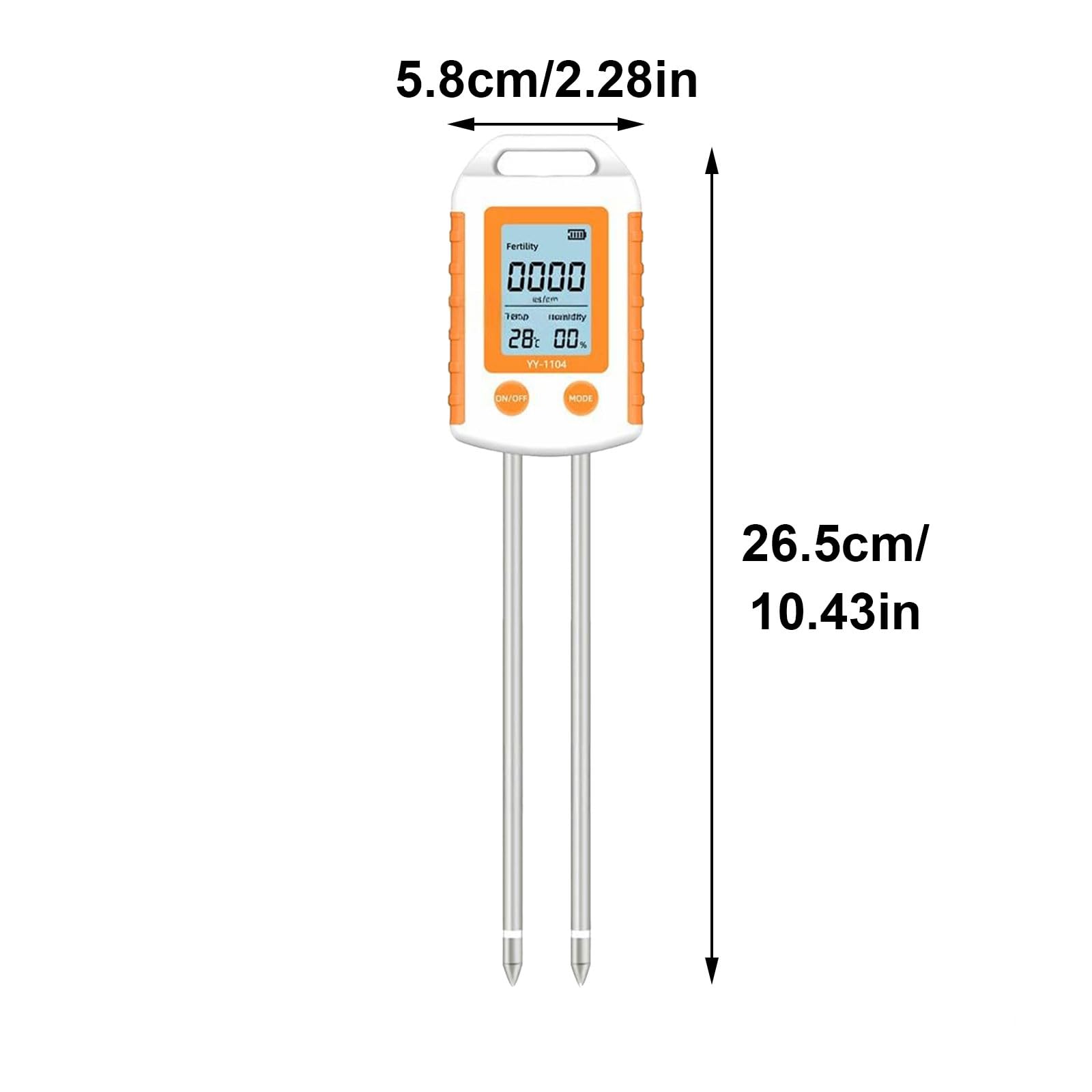 Probador de suelo – Medidor de pH digital 6 en 1 con NPK, humedad, temperatura y pantalla LCD giratoria para jardín, granja y cultivadores