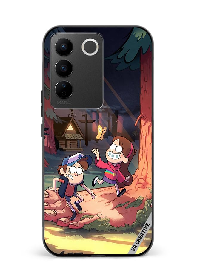 VR Creative Protective Case Cover For Vivo V27e Gravity Falls Design Multicolour NR541623