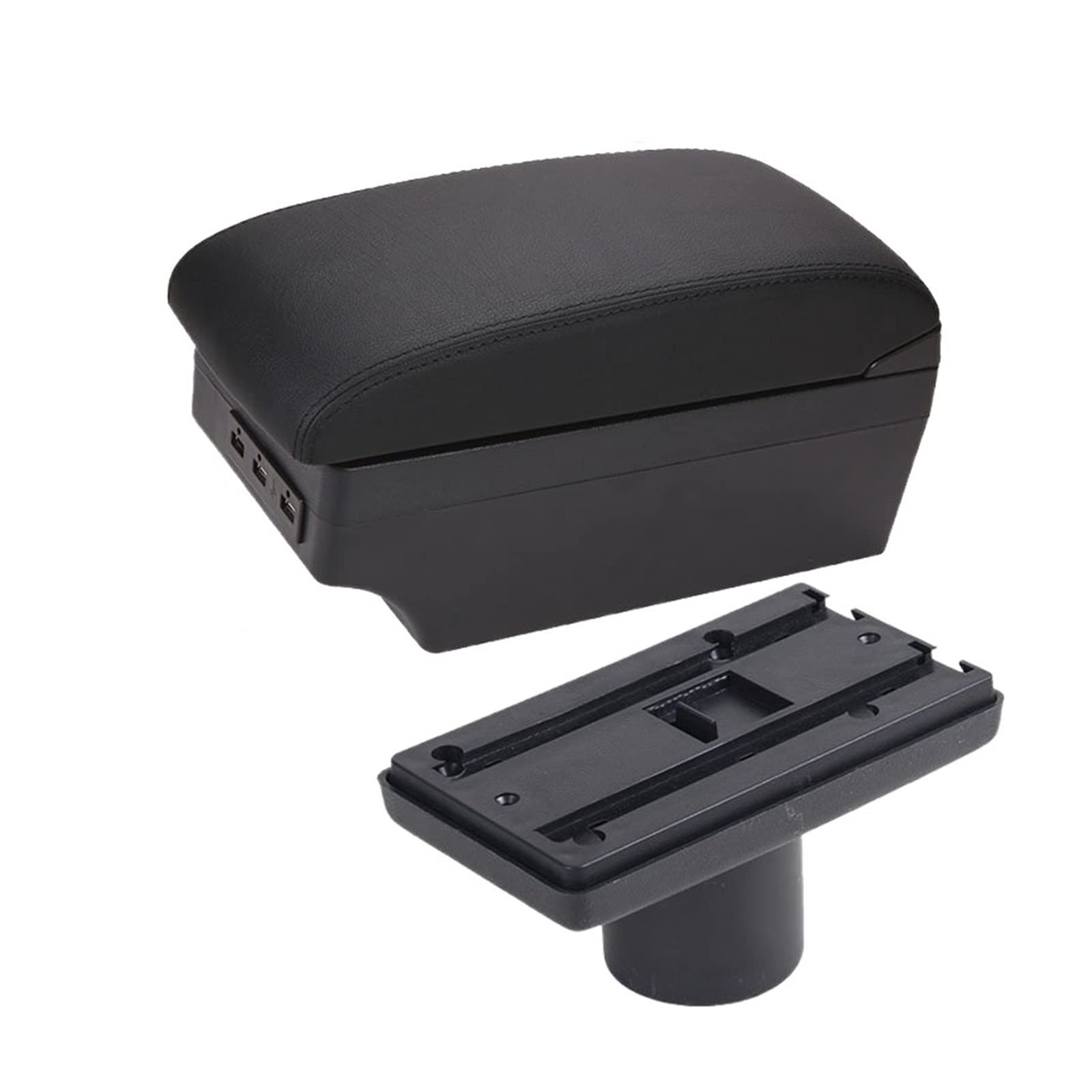 For Seat For Ibiza 6j 6L Car Armrest Box Central Store Content Storage Box With Cup Holder Ashtray Products With USB(A2 7USB)