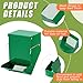 Maxcheck 4 Pcs Rabbit Feeder for Cages Small Animal Food Dispenser with Lid Metal Rabbit Feeders Outside for Guinea Pig(4.7 Inches,Green)