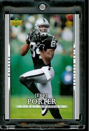 Amazon.com: 2007 Upper Deck First Edition #70 Jerry Porter Oakland Raiders Football  Card : Everything Else