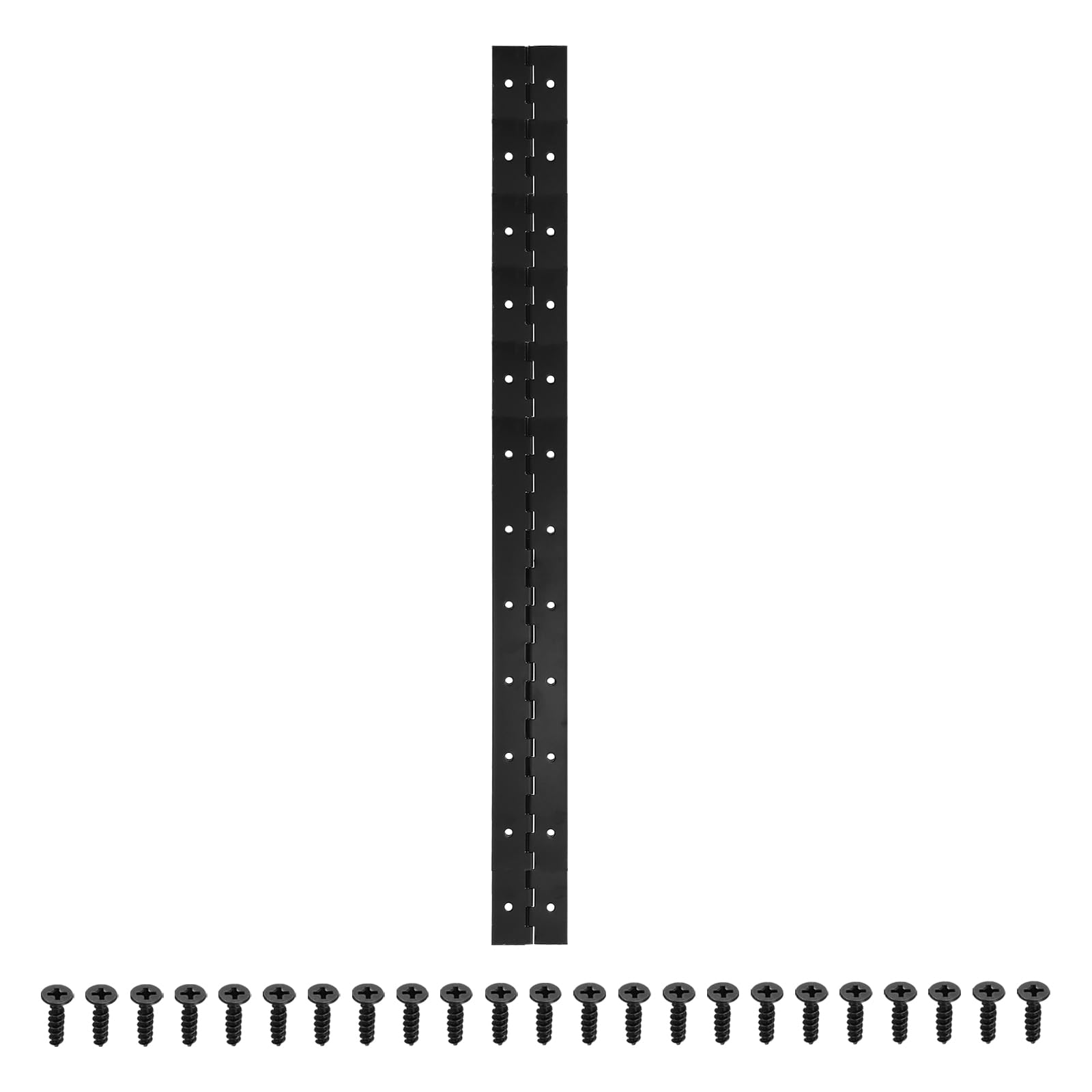 PATIKIL 24x2 Inch Piano Hinge, 1 Pack 304 Stainless Steel Continuous Hinge with Holes for Piano Gate Door Wooden Storage Box Cabinet Boat, Black โ image 1