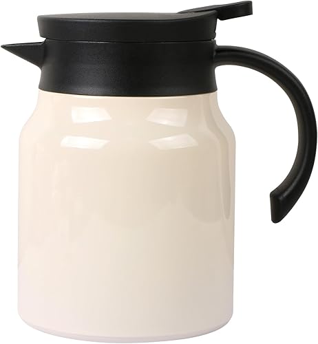 CABAX Jarra térmica pequeña de acero inoxidable, doble pared aislada al vacío, 12 horas de retención de calor y frío para café, té, capacidad de 1