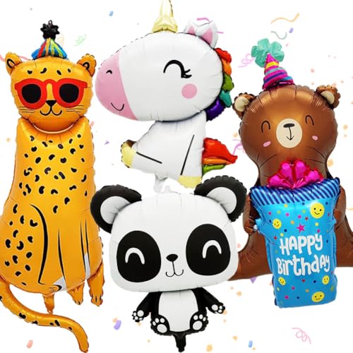 4 piezas globos de animales