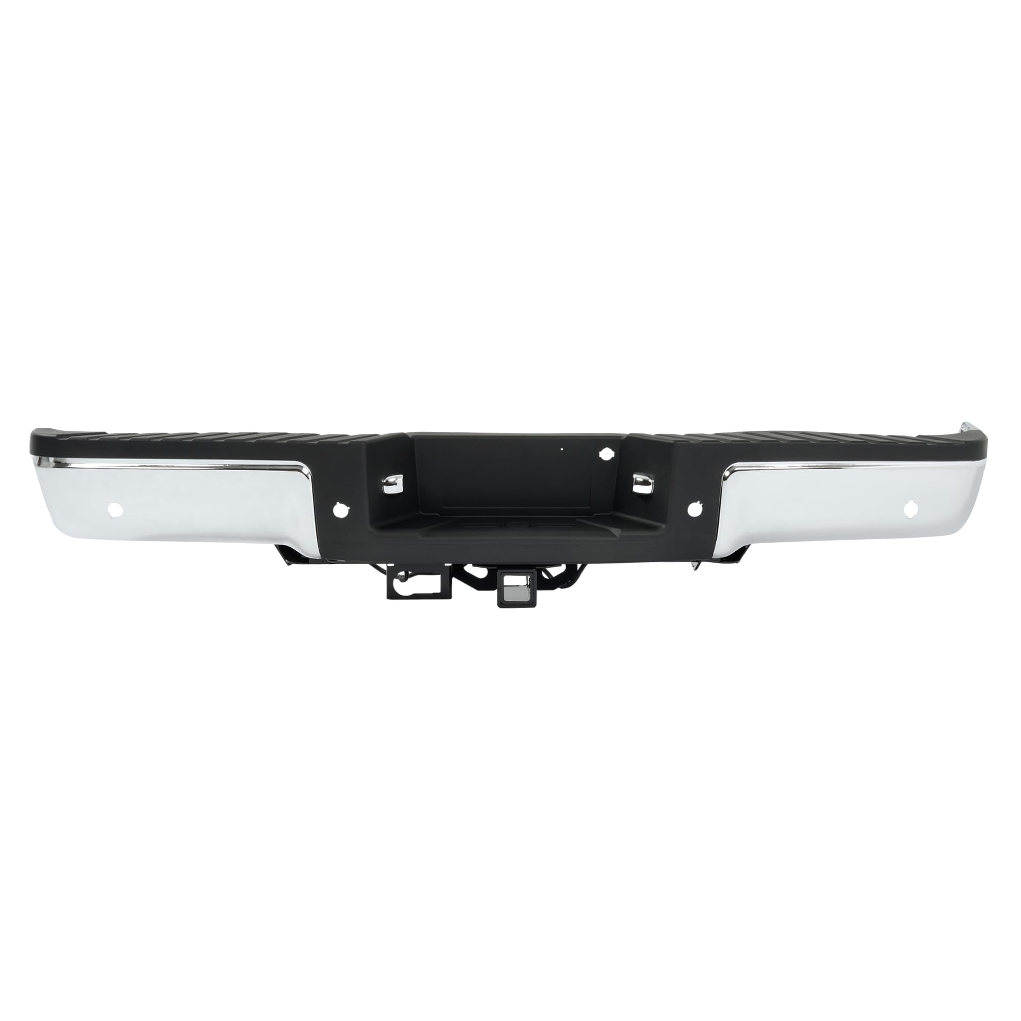Photo 1 of ***UPDATED 5/29***ALMULOO Rear Step Bumper Compatible with 2009 2010 2011 2012 2013 2014 Ford F150 Styleside Bed with Reverse Sensor or Not Hitch Towing Package Replacement for 9L3Z17906A-PFM Silvery