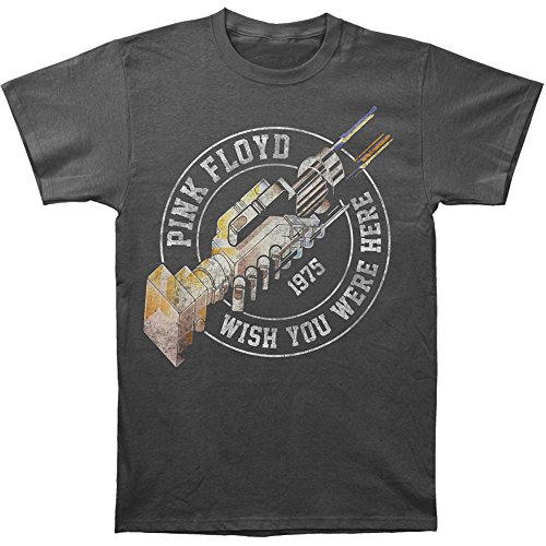 Pink Floyd Rock Band Wish You were Here '75 Adult Fitted Jersey T-Shirt Tee Charcoal