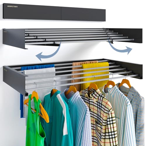 Marctani Tendedero Extensible Pared Ahorra Espacio - Tendederos P...