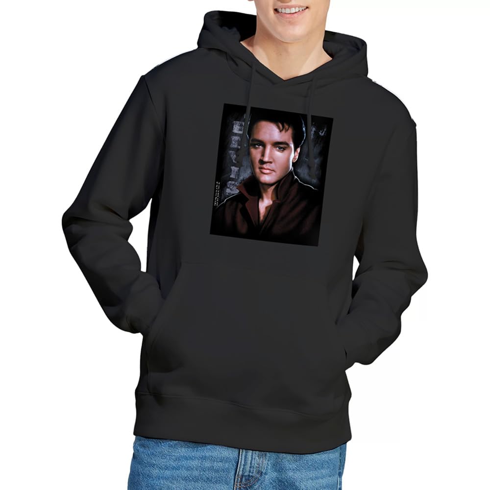 Elvis Presley Tough Unisex Hoodie, Black, Large