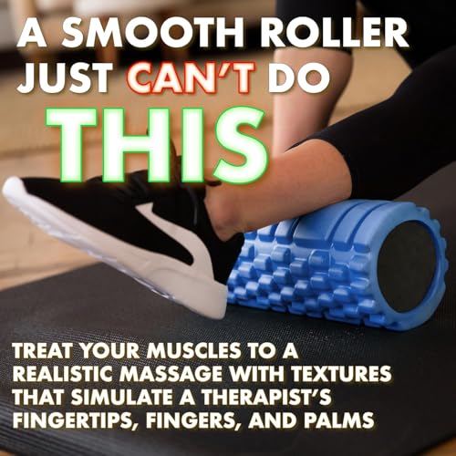 Image of High-Density Acupressure Foam Roller for Deep Tissue Massage, Abs & Cardio home Workouts - Yoga roller, Muscle Recovery & Pain Relief Tool for Back, Legs, and Core - Trigger Point Therapy Roller for Fitness,stretching & rehab