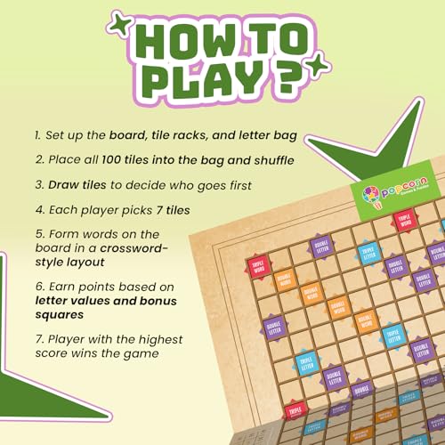 Image of Popcorn Games & Puzzles The Game of Words - Educational Vocabulary Learning Word Building Game for 8+ Years Kids & Family