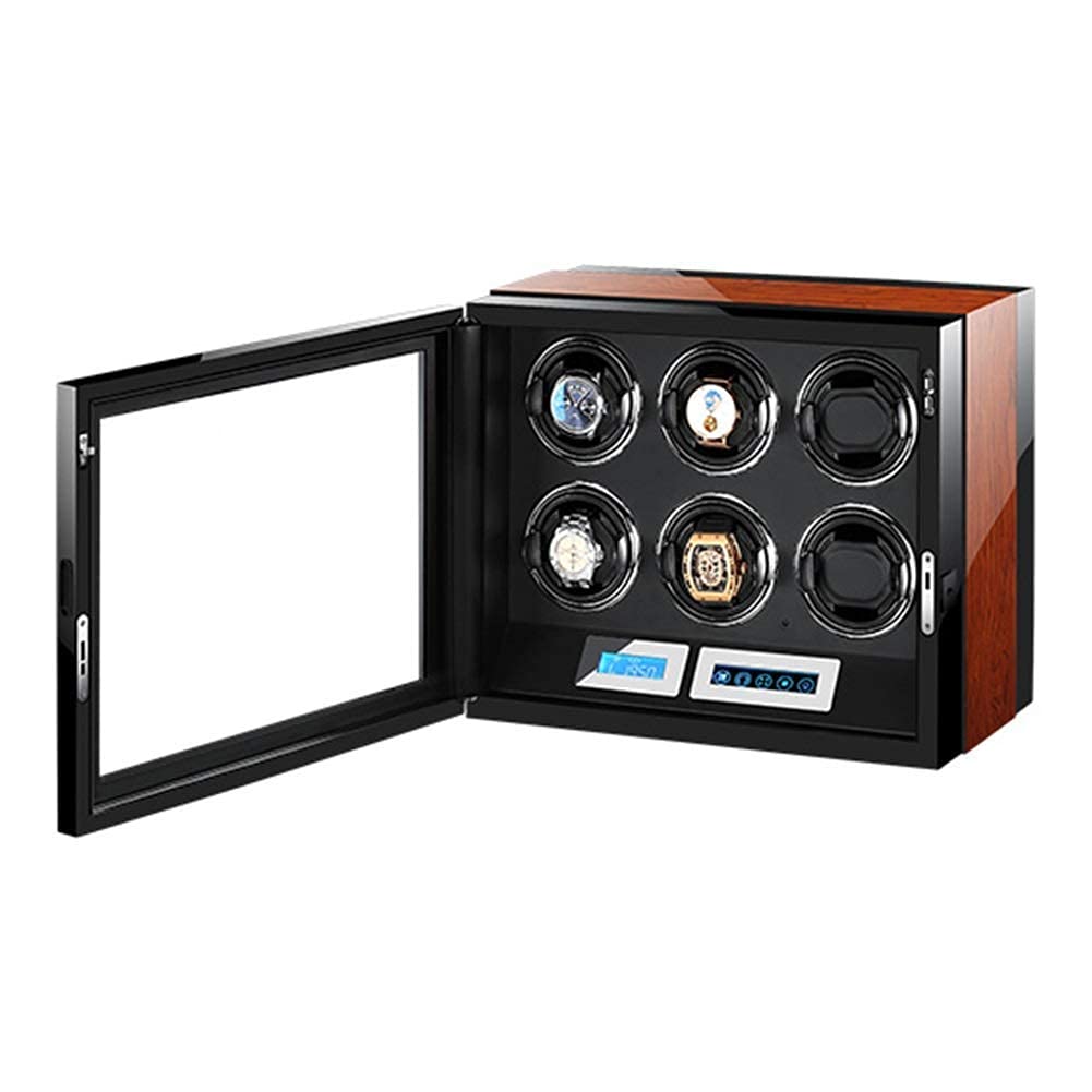 MYUYEE Watch Winder Automatic Watch Winder With Remote Control Watch Display Box Lcd Touch Screen Flexible Watch Pillows Built-In Led Light (A-2+0)