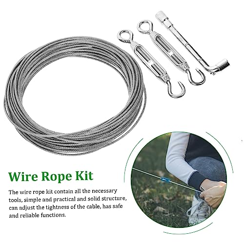 PRETYZOOM Set de Tensores para Cable de Acero para Tensión y Izaje, Diseño Simple, Superficie Lisa, para Uso Exterior miniatura 3