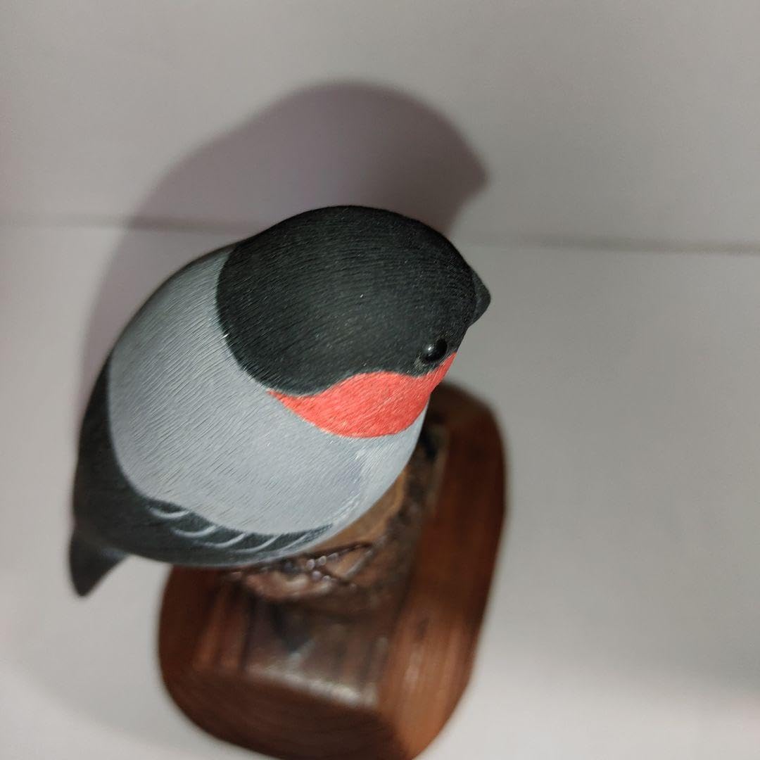 バードカービング(ウソ) 希少 ウソ 鷽 バードカービング 野鳥彫刻 木彫りの野鳥 置物