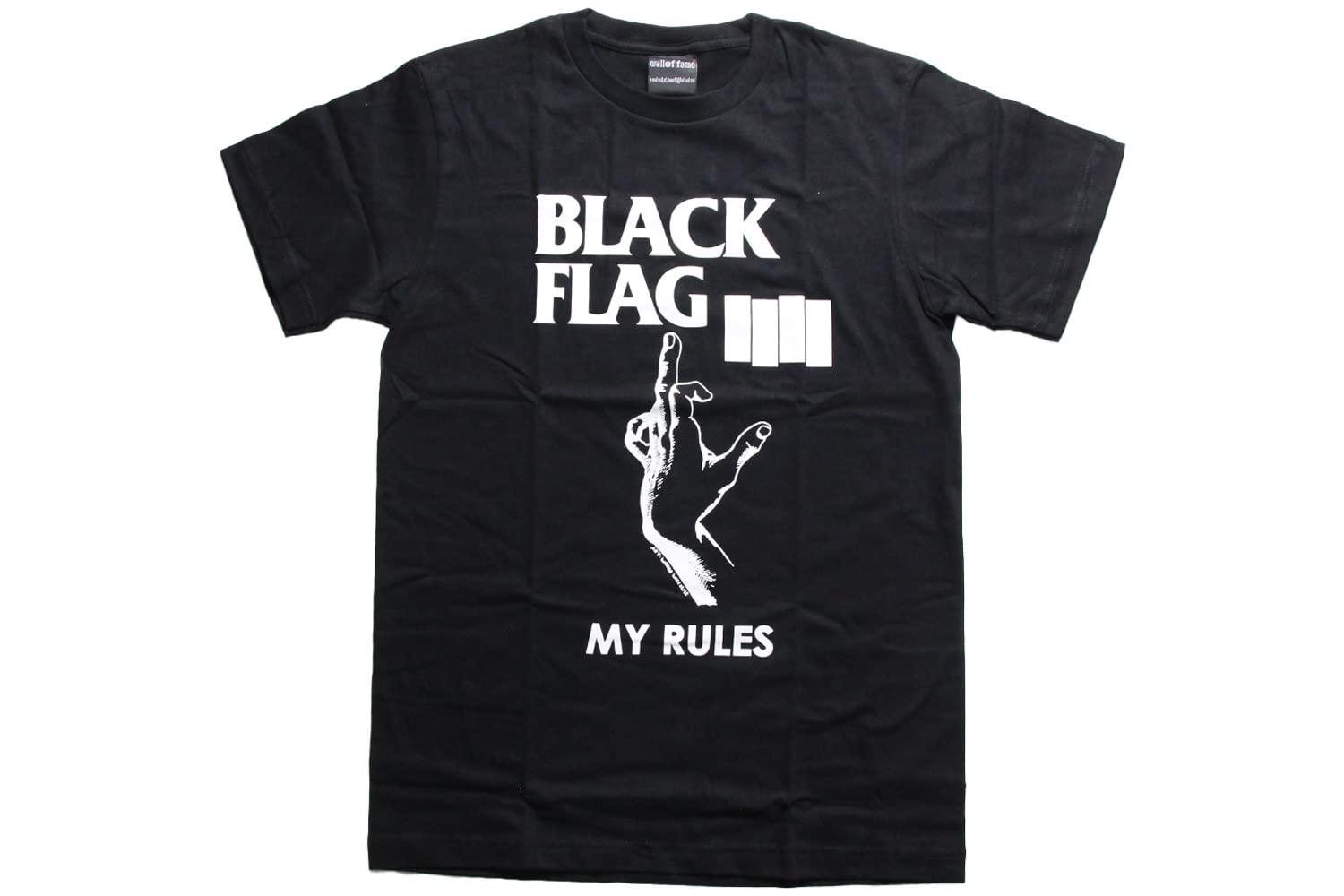 Amazon | [wall of fame] ロックTシャツ 半袖 Black Flag ブラック