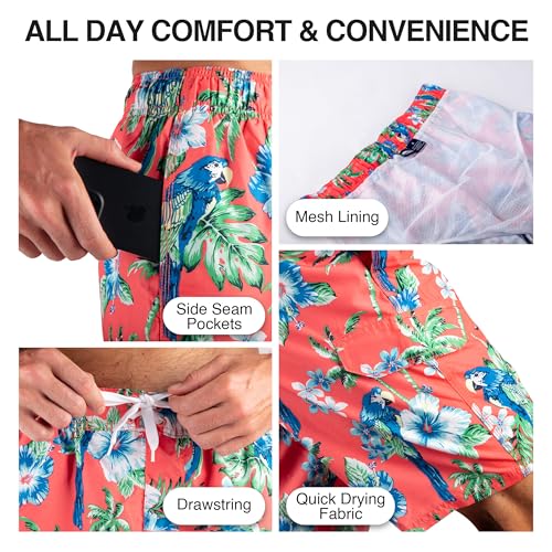 Image of Kanu Surf Men's Big Viper Extended Size Stripe Swim Trunk