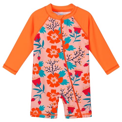 Image of XFGIRLS Baby /Toddler Girls Swimsuit Long Sleeve One-Piece Bathing Suit Rash Guard