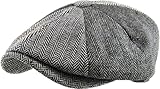 KBW-318 Gry L/XL Popular Classic Newsboy Gatsby Cabbie Ivy Ascot Hat Cap Collection Mens Fashion Wool (Large/X-Large, Gray)