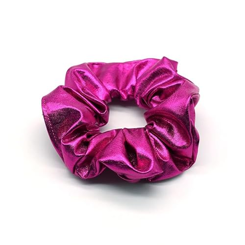 JCLIFE Elastici per Capelli Rosso Rosa Metallizzato Donna e Bambina – Fermacoda Elastici Morbidi per Coda di Cavallo, Accessori Capelli Eleganti e Glitterati, 2 Pezzi