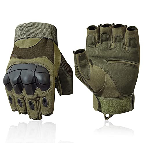 Outdoor Fingerless Gloves for Men - Driving, Hiking, Biking & Motorcycle Gloves