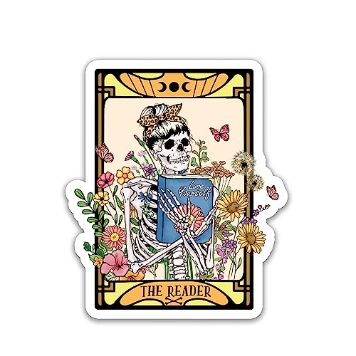The Reader Sticker Amazon.com: Miraki The Reader Sticker, Tarot Sticker, Book Lover ...