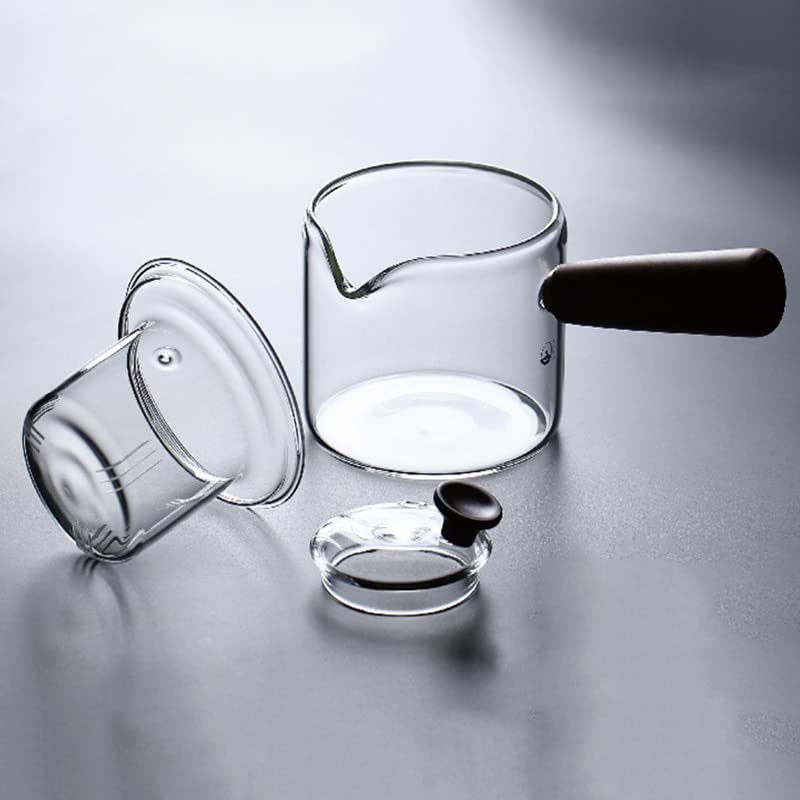 Tetera de cristal con mango lateral de estilo japonés hecha a mano 3