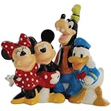 Westland Giftware Magnetic Ceramic Salt and Pepper Shaker Set, Disney Mickey and Friends, 4.25-Inch, Set of 2
