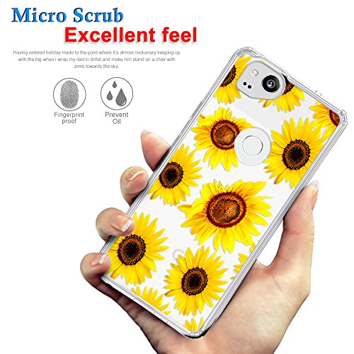 Google Pixel 2 Case,Topnow [Anti-Scratch Pc + Shockproof Anti-Drop Soft Tpu] Advanced Printing Pattern Phone Cases Glossy Drawing Design Cover For Google Pixel 2(Blossoming Sunflower) #TOP6