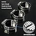 Glarks 20Pcs 304 Stainless Steel Adjustable 21-44MM Range Worm Gear Hose Clamps Assortment Kit, Fuel Line Clamp for Water Pipe, Plumbing, Automotive and Mechanical Application (21-44MM)