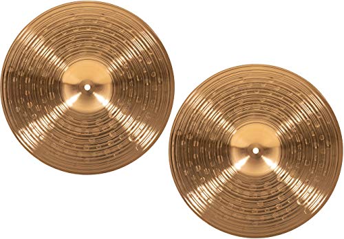 Meinl Cymbals HCS Bronze Hihat 15 Zoll (Video) Schlagzeug Becken – Paar – (38,10cm) B8 Bronze, Traditionelles Finish (HCSB15H)