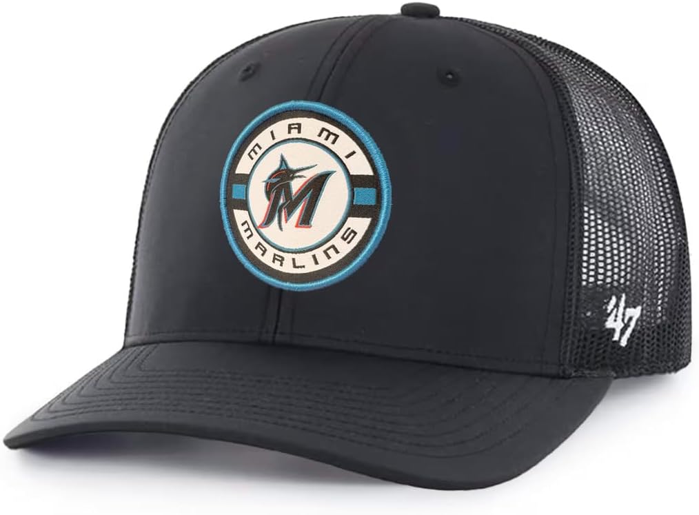 47 Brand MLB Unisex Baseball Team Color Primary Logo Berm Trucker Adjustable Mesh Snapback Hat Adult One Size Fits All