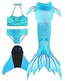 Realizando el sueño de la sirena: vacaciones perfectas en la playa, fiesta en la piscina, natación y natación. ¡Ideal para nadar, ideal para tomar fotos! Lo más importante, ¡mucha diversión para los niños pequeños! La ropa de bikini con aletas de sirena es un gran regalo para los niños, puedes realizar tu sueño de sirena.