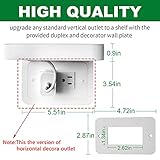 BELIEFLUO Wall Outlet Shelf,Bathroom Wall Shelves with Cord Storage,Smart Home Organizer,Wall Mount for Google Home,Homepod Mini,Echo DOT,Smartspeakers,Toothbrush (Decora-Horizontal) - Image 3
