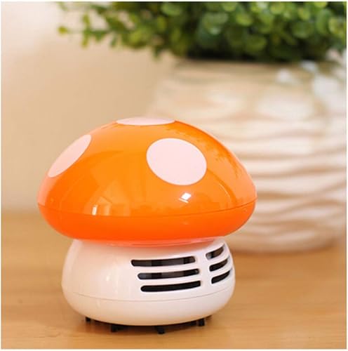 Miniatura 6 de Sewroro Aspirador de escritorio Mini hongo en forma de mesa Aspirador de polvo Aspirador de esquina portátil Pequeña linda barredora de polvo con