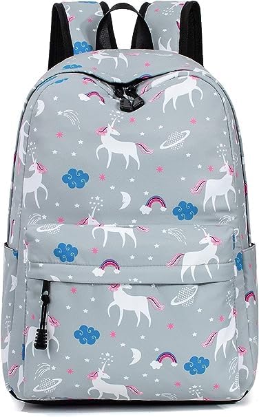 Lightweight Backpack for girl and Women, Waterproof Fold-able Travel Daypack for School bag grey.-image-0