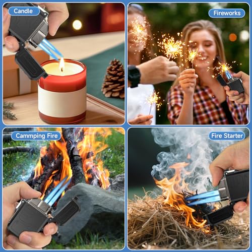Encendedor Soplete Mini Dual Llama Recargable Butano miniatura 6