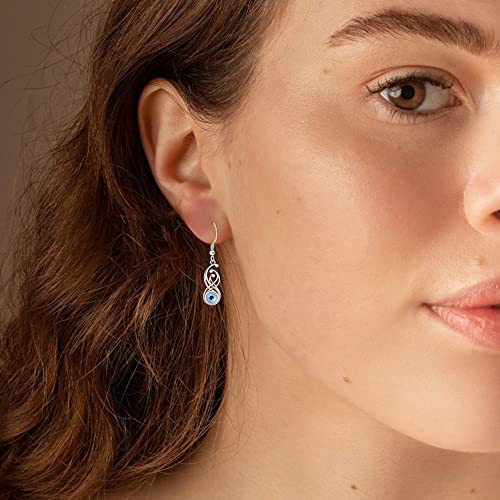 925 Sterling Silver Witch Broom Earrings - Infinity Dangle Earrings for Women Friends2