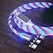 Produktbild Le tide LED fließende magnetische Ladekabel leuchten Candy Moving Shining Ladegerät Telefon Ladekabel magnetische Streamer Absorption USB Snap Quick Connect 3 in 1 USB-Kabel
