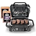 Ninja OG701 Woodfire Outdoor Grill & Smoker, 7-in-1 Master Grill, BBQ Smoker, Air Fryer plus Bake, Roast, Dehydrate, & Broil uses Woodfire Pellets(1 Pack Included), Portable, Electric, Grey(Renewed)