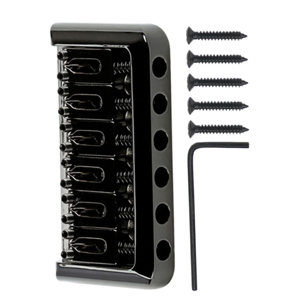 HEMOTON Guitar Bridge Part Replacement Electric Guitar Bridge Sets Guitar Saddle Bridge for Luthier Metal Guitar Bridge Tailpiece Ga823a Black Saddle Bridge