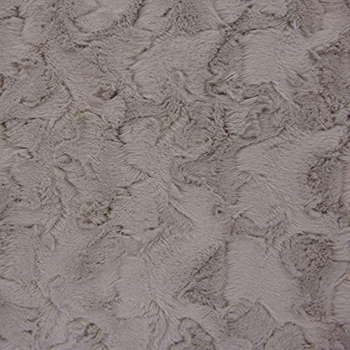 Tissu en fausse fourrure sable 5m contre le froid pour manteau d'hiver