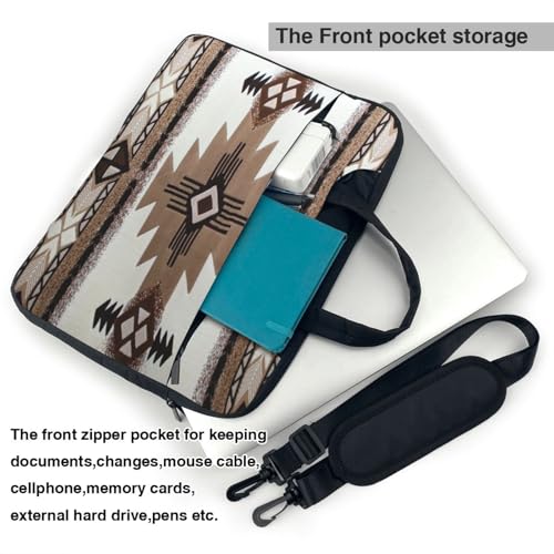 Laptop Bag Native American Print Durable Tote Shoulder Computer Bag with Shockproof Design, Messenger Briefcase3