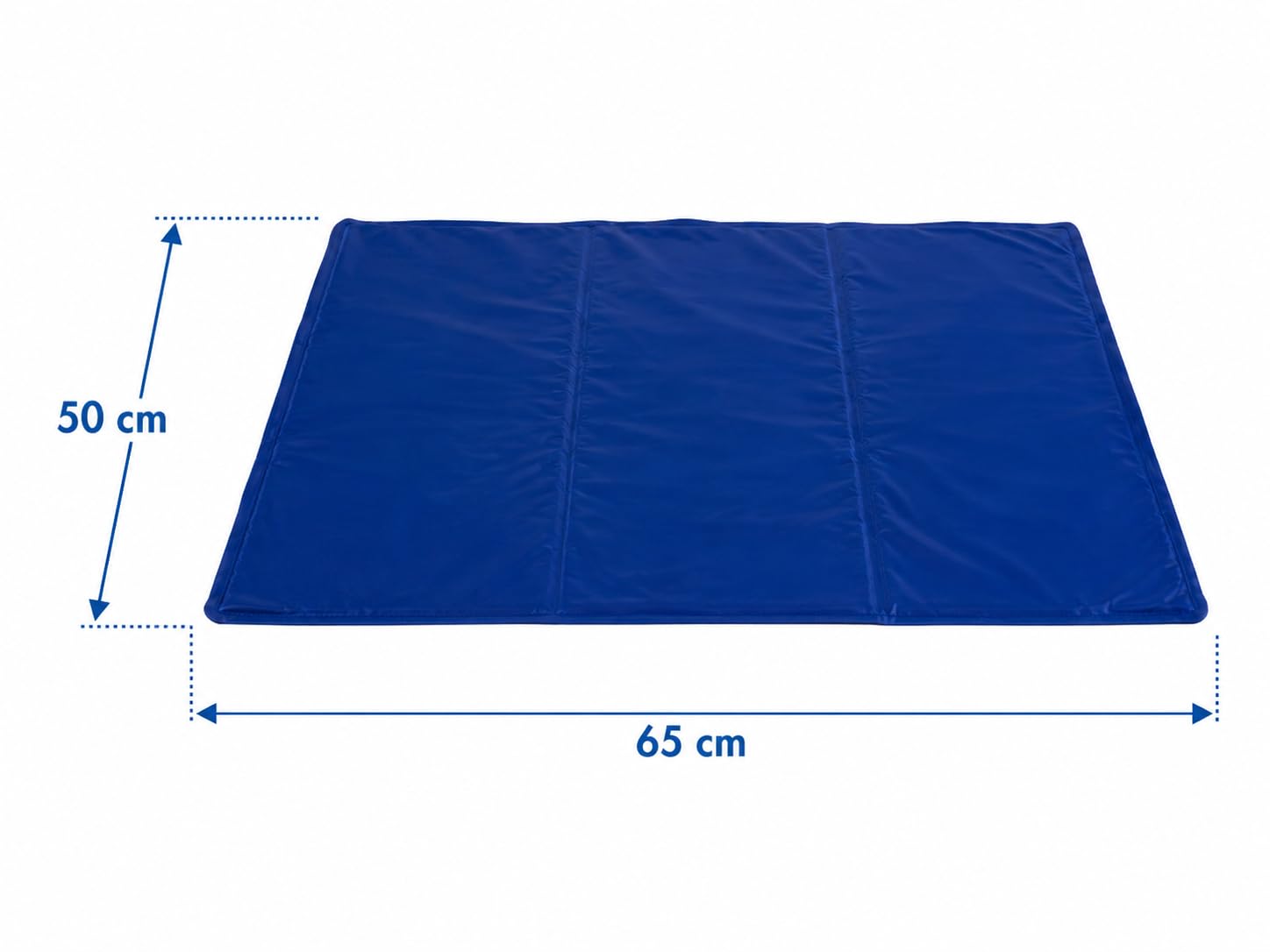 Tappetino Rinfrescante per Cani e Gatti in Gel 65x50 cm - Tappeto Refrigerante Autorefrigerante - Materassino Estivo Blu per Cuccia Divano e Auto - Pieghevole e Impermeabile - Antigraffio (65x50 cm)