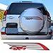 Qwldmj Copriruota di scorta per Auto Trim Decalcomanie in Vinile per Toyota Land Cruiser Prado Pneumatici di Ricambio per Auto Adesivi per Decorazioni grafiche Accessori