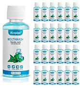 SLequipo 25 Travel Size Mouthwash Bulk Mini Mouthwash, Fresh Mint Portable Mouthwash Individual 1...