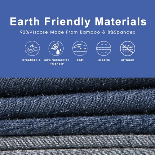 Image of BAMBOO COOL Men's Ultra ComfortSoft Underwear, Moisture Wicking & Breathable No Ride Up Boxer Briefs with Fly, Multipack