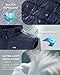 33,000ft Herren Packbare Steppweste Outdoor Gefütterte Hybrid Sportwesten mit Stehkragen Outdoorwesten mit 5 Taschen Übergangswesten für Männer Laufen Golf Wandern Reiten, Dunkelblau L