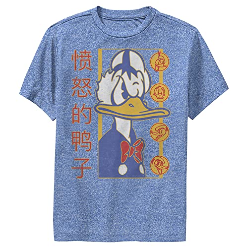 T-shirt Angry Duck Disney bleu chiné à motif graphique résistant
